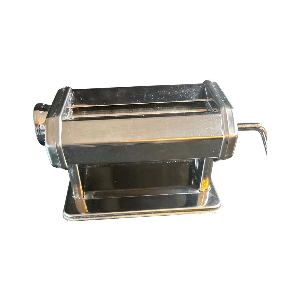 SALT Manual Pasta Machine 01-0201-B Chrome Steel Spaghetti Fettuccine Maker Box